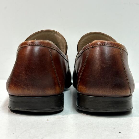 GUC Magnanni x Saks Fifth Avenue Horse Bit Loafer Chili Brown Made Portugal 8.5 - Picture 6 of 12
